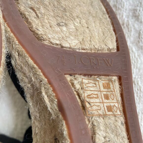 J. Crew Canvas Ankle-Wrap Espadrille Wedges - Picture 9 of 12